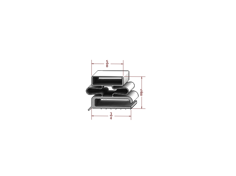 Refrigeration Gasket Compatible with Leer 103-0082, 78-1/8" x 38-5/8"